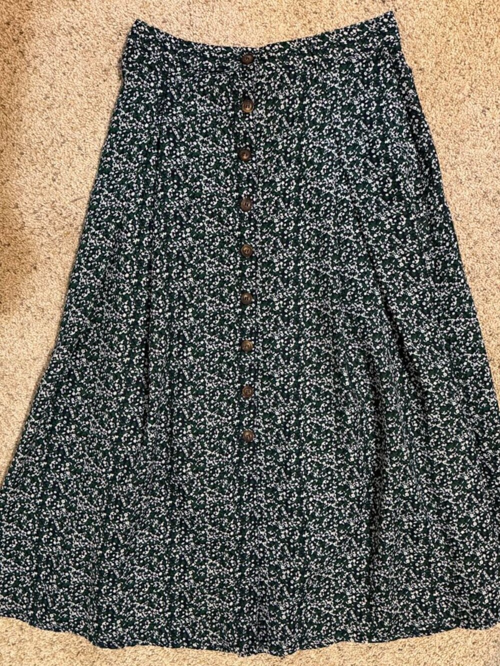 Nasty Gal Collection Foral patterned buttoned down long skirt Women's XS / S